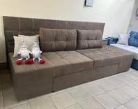 Поворотний диван трансформер Прайм з ізголів'ям з нішами тумбами BZ